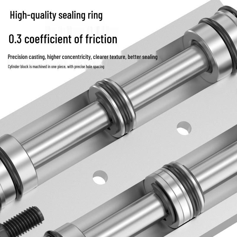 Pneumatic Adjustable Double Shaft Slide Table Cylinder, STMB10/16/20/25-100/125/150/200