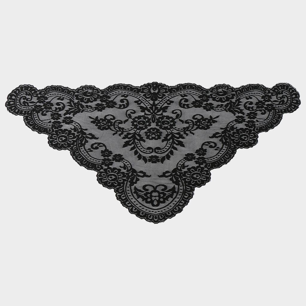 Hochzeitsmodell weiß schwarz Brautstickerei Blume Dreiecksschal Schal Schleier Damen Kopftuch