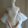 Fluffy Bridal Arm Sleeves Seethrough Ribbon Wrap Sleeves Puff Sleeves Wrap  Dance Dress Accessories