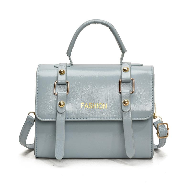 Hand Carry Retro Casual Briefcase New Fashion Glossy Messenger Bag Niche Women's Shoulder Bag