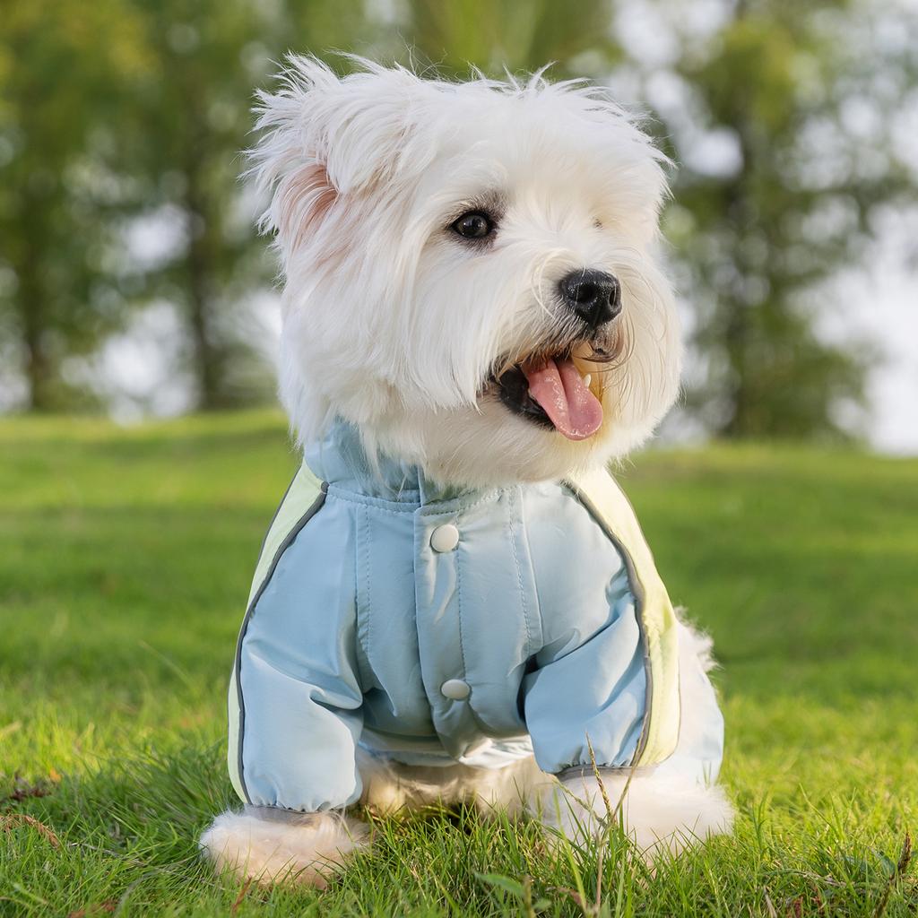 Autumn and winter pet clothes claws explorer three-proof four-leg charge cotton coat small dog Bichon dog clothes