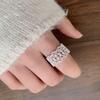Elegant Floral Lace Adjustable Ring - Women's Fashion Light Luxury Design