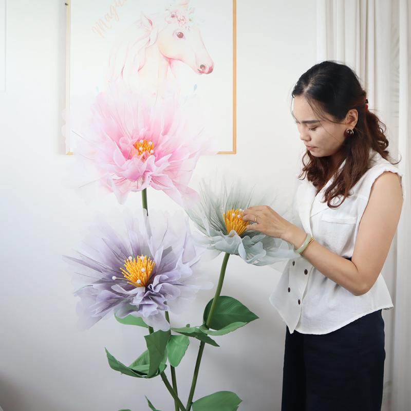 50cm Artificial Realistic Peony Silk Large Flower Head Home Party Decoration Fake Flowers