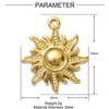 5pcs/Lot Fashion Sun Round Necklace Pendants Stainless Steel Love Heart DIY bracelet Charms Women's Star Moon Jewelry