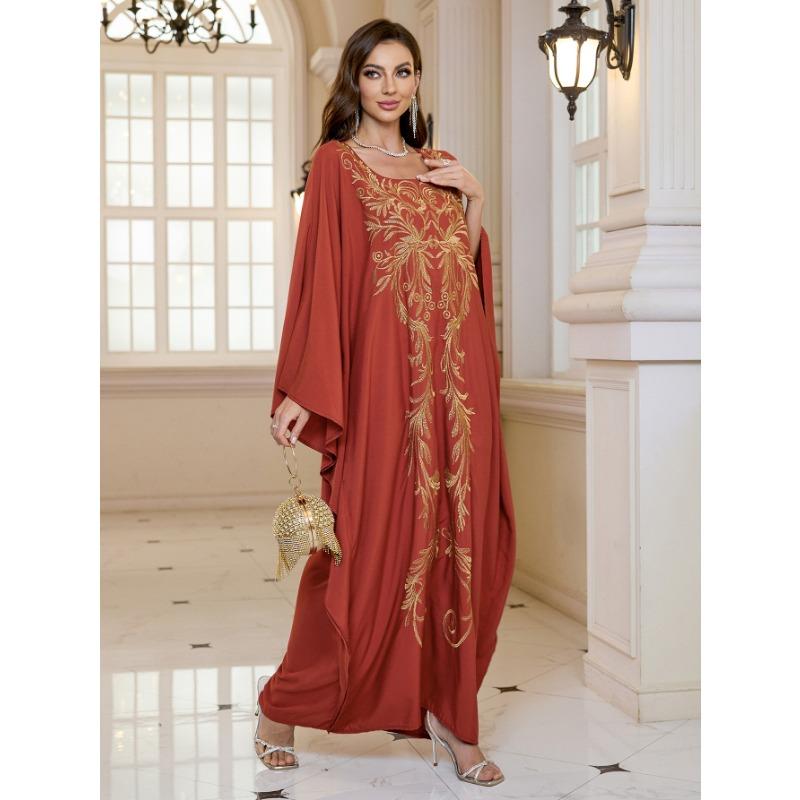 Moda damă primăvară toamnă cu imprimeu cu mâneci lungi cu decolteu în V talie lejeră rochii casual