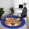 1PC Cat Tomato Office Round Area Rug,  Mat Suitable ForOffice, Under Office Chairs Bedroom Living Room Home Decor, Room Deco