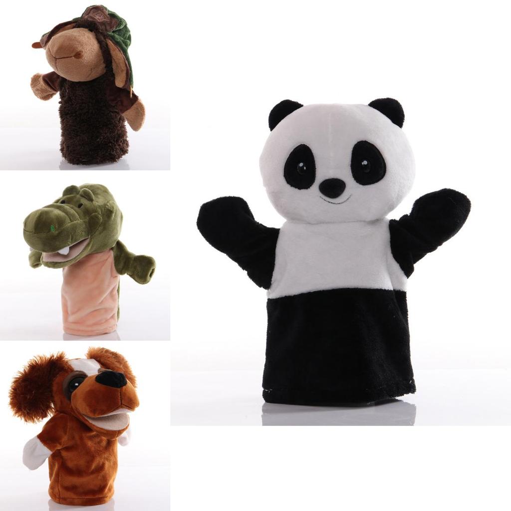 Großhandel Plüschtier Handpuppe Cartoon Tierpuppe mit beweglichem Mund interaktives Spielzeug für Kindergarten und Eltern-Kind-Interaktion 25 cm groß