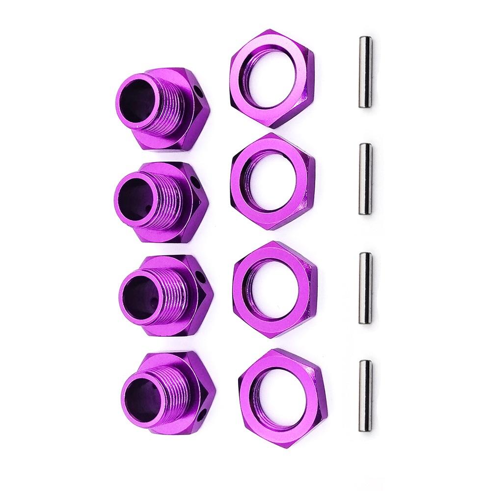 17mm Aluminum Wheel Hex Hubs Adapter Nut Pin Anti-Dust Cover For 1/8 RC Model Car HPI HSP Losi Axial Kyosho Tamiya 81011