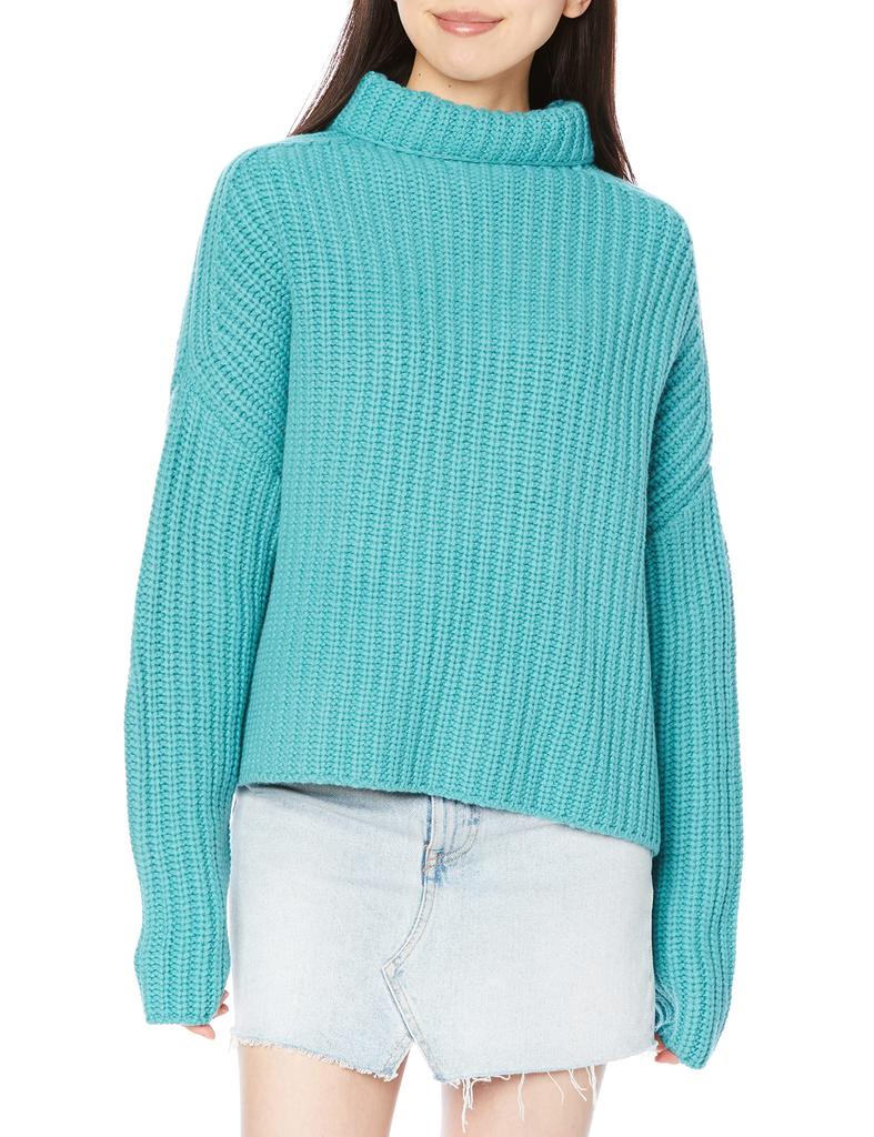 Nachhaltiger Strick-Rollkragenpullover Oversized Lockerer Schnitt A048720KCAC XS Blau 8DZ [Diesel] Damen