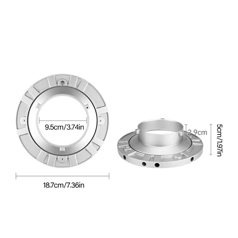 Metal Bowen Mount Softbox Speed Rings Adapter Speedring Mount For Eight Hole Square Softbox Stable Support Photography