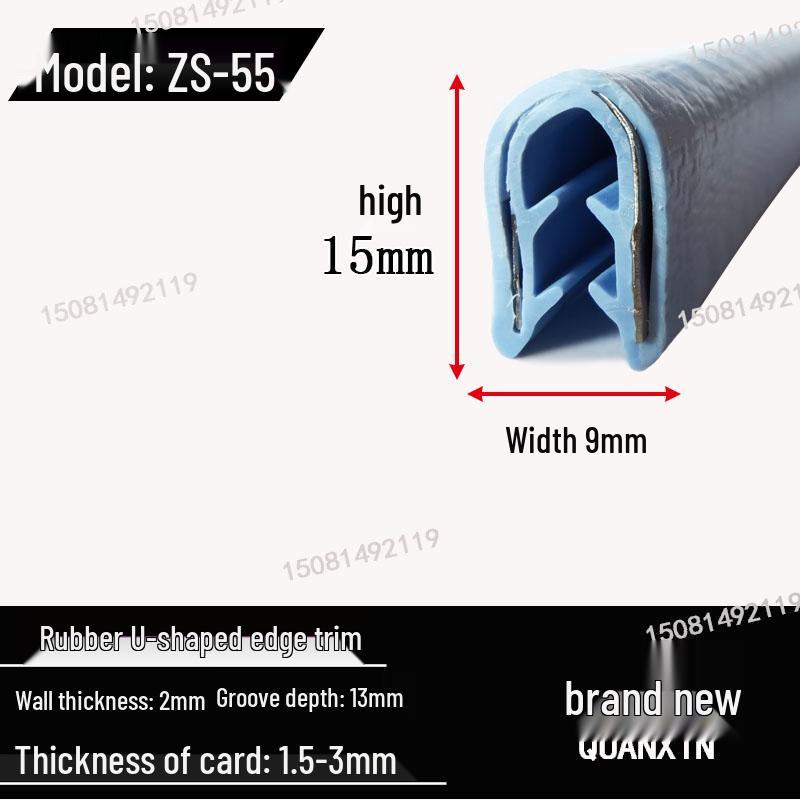 U-Shaped Rubber Edge Banding for Glass and Steel Tiles