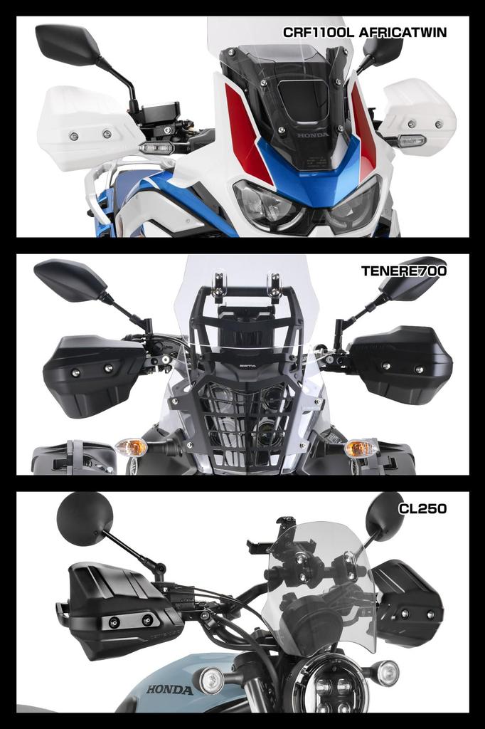 ZETA RACING Armor Handguard Scudo Protector White Compatible with Armor Handguard mud splash Can be mounted upside Adjustable vertical Matte Dirtfreak