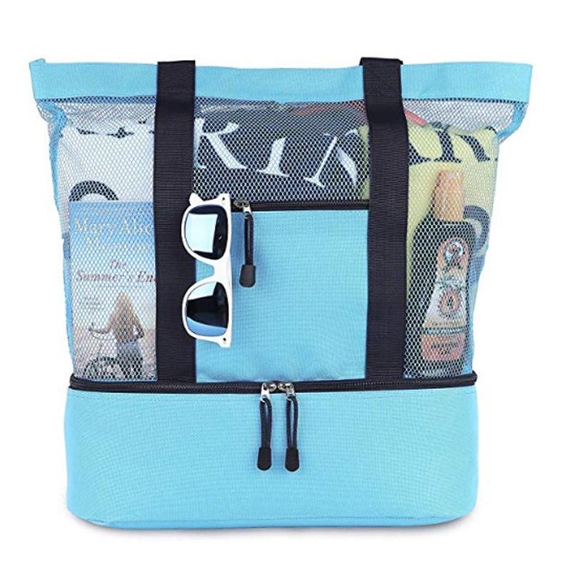 Přenosná termoizolační plážová kabelka Dvouvrstvá Tote Lunch Skladování potravin Taška Travel