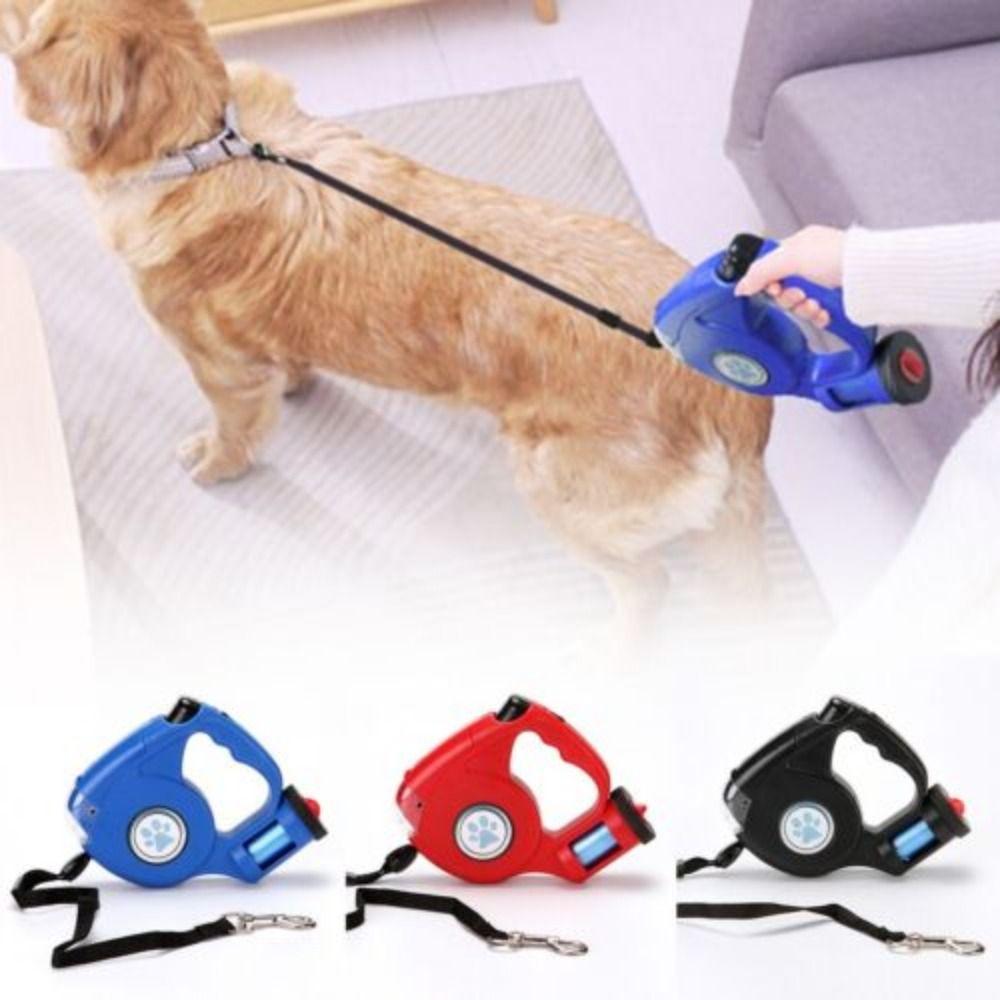

Портативный дрессировочный светодиодный светильник Мешок для мусора Тяговая веревка Автоматическая выдвижная поводка для собак Поводок для собак