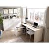Reversible Corner Desk with Storage - Oak and White Decor - Essential - L 139 X D 92 X H 75 Cm