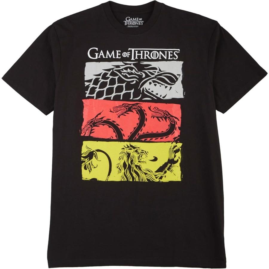 Мужская футболка HBO Игра Престолов с 3 символами домов XXXXXL чёрный