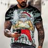 Funny Santa Claus Christmas T-Shirts 3d Print  Tops Tees Mens Shirts Summer Holiday Casual T-Shirts