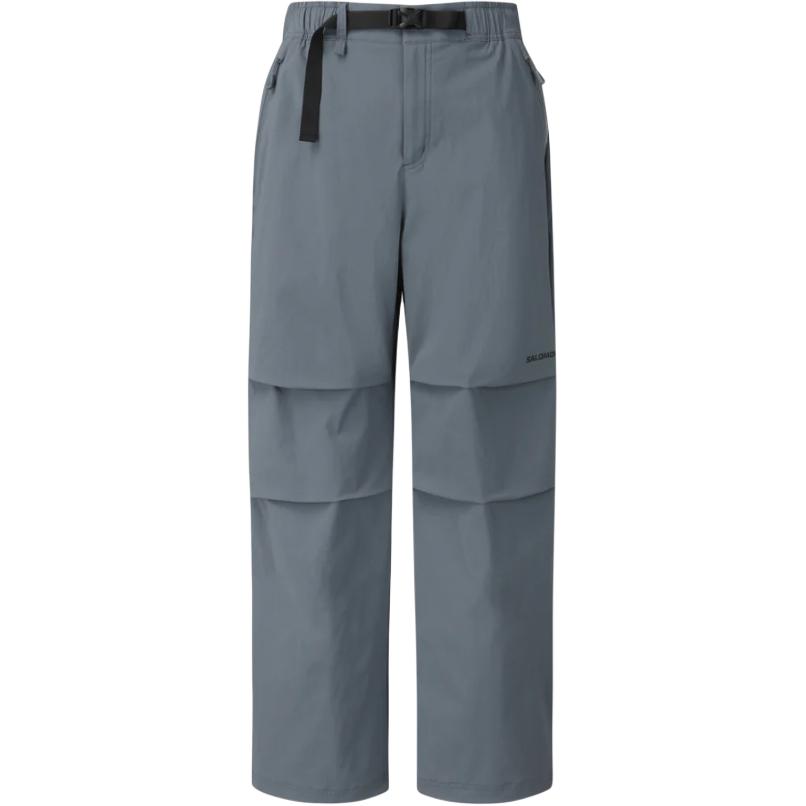 SALOMON Сланцевый Водонепроницаемые Дышащие Логотип Свободные Прямые Повседневные Брюки Унисекс брюки D00077 XL