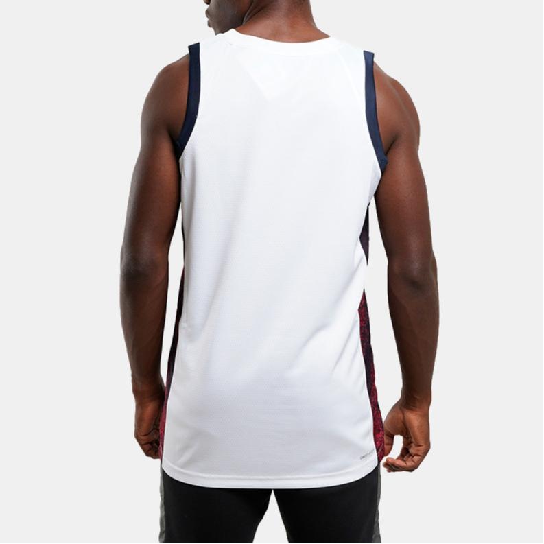 Nike Olympische Serie Gestrickt Feuchtigkeitsableitend Atmungsaktiv Basketballtrikot Herren Oberteile Weiß Sport-Rot Obsidian FV5517100