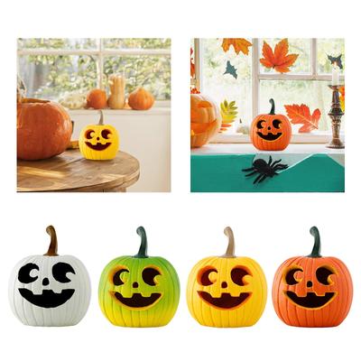 Halloween Pumpkin Decor Fall Harvest Desk Collectibles Holiday Wedding Festival Home Decor Decoration Resin Pumpkin Figurine