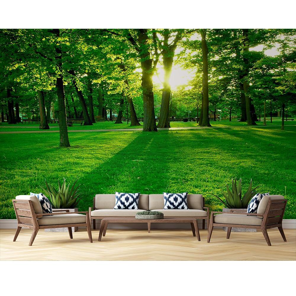 Fresh Nature Wallpaper Park Sunlight Wall Mural Bedroom Living Room Removable Mural Large Wallpaper
