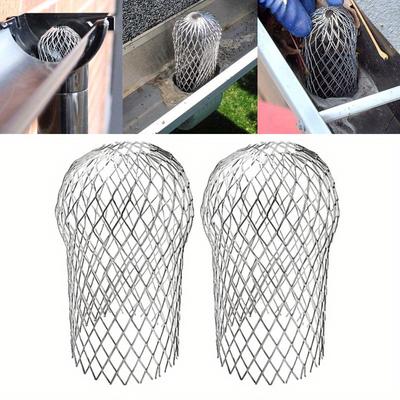 1Pc Roof Gutter Guard Filters  Expand Aluminum Filter Strainer Stops Blockage Leaf Drains Debris Drain Net Cover