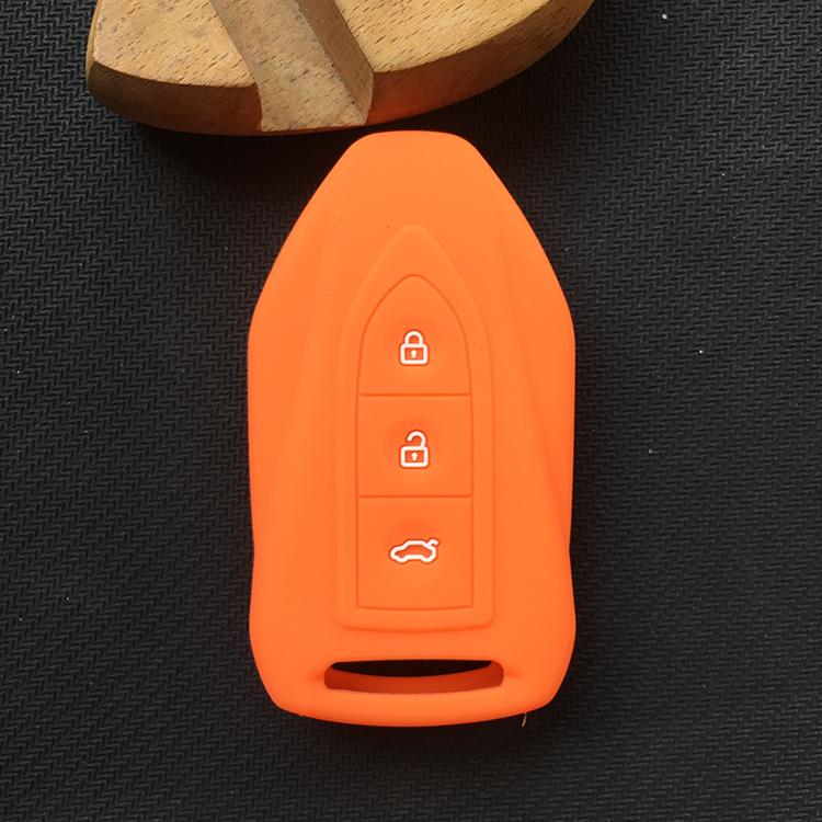 

Silicone Car Key Cover Case Protect Skin Set Hood for Zotye T600 T700 SR7 SR9 Z700 Z500 3button Key помаранчевий