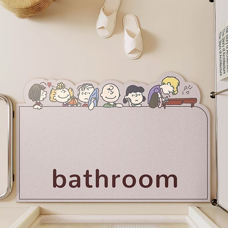 

New bathroom absorbent floor mat cartoon soft diatom mud non-slip and anti-drop foot pad thickened 40X60cm 15.7X23.6in