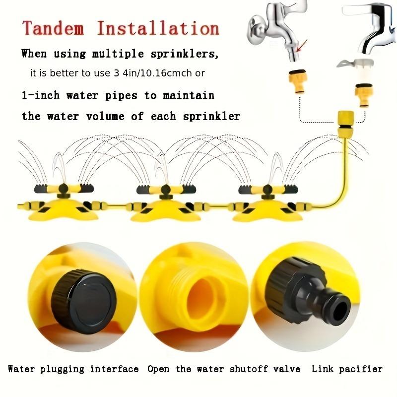 Durable 360-Degree Automatic Rotating Sprinkler Head | No Battery Needed, Ideal for Lawn & Garden Irrigation, Garden Watering Solution