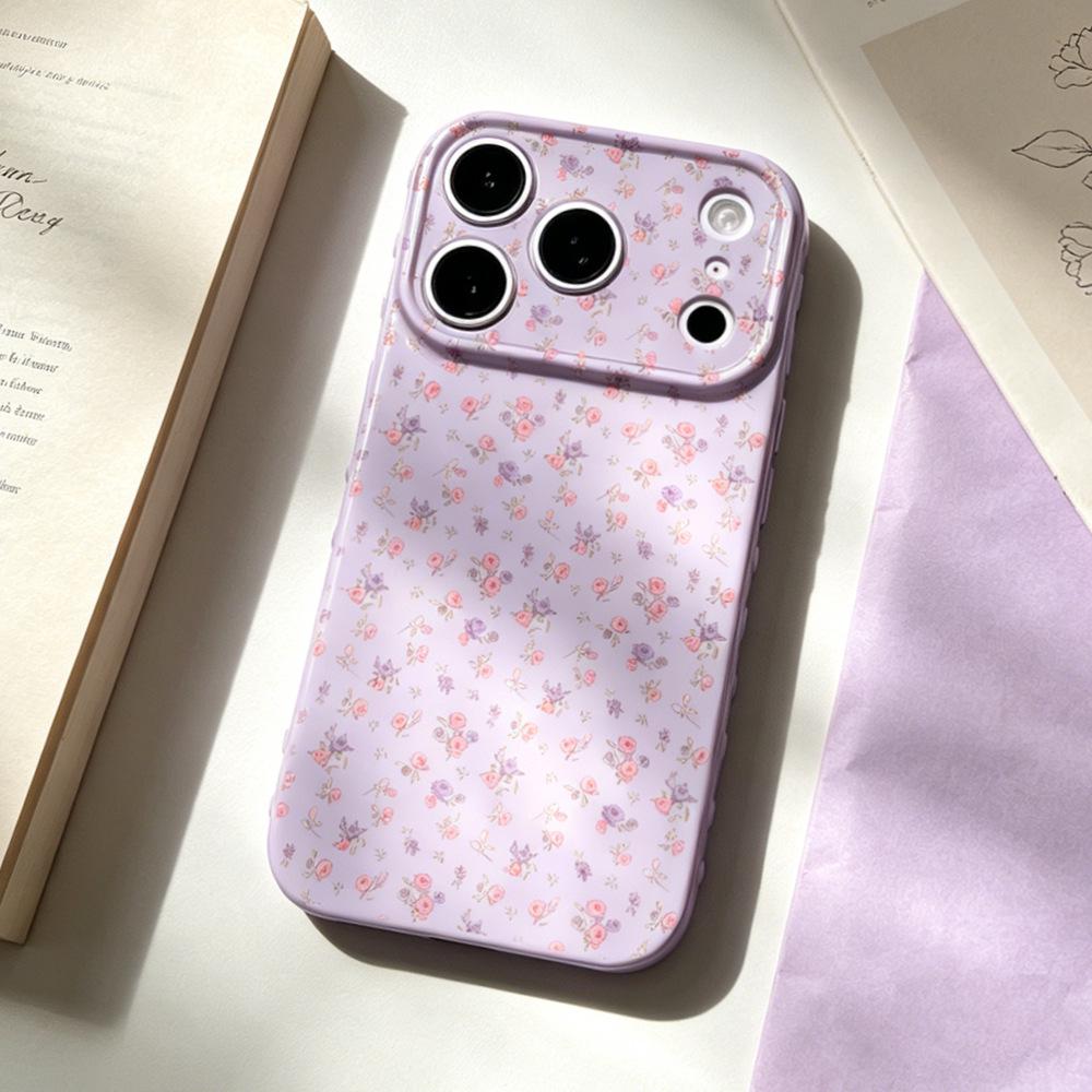 

Floral Leaves Anti-Drop Protective Case for iPhone 15/16/17 Pro - New Model for Women iPhone 14 Pro