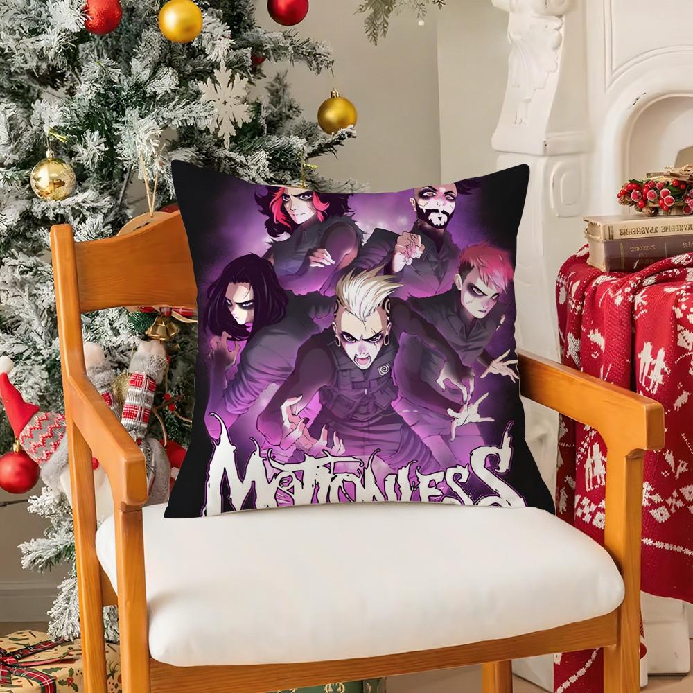 Music Band M-Motionless In White Pillow Case Silky Elegant Comfort Sofa Bed Invisible Zipper