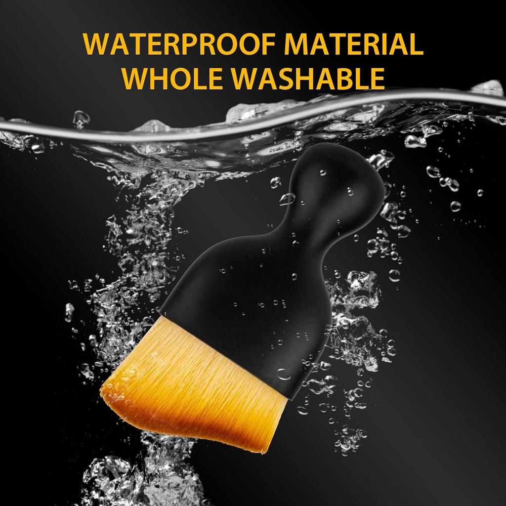 Car Detailing Brush Dusting Brush, Car Interior Detailing Brush (4Pcs) – Soft Bristle Interior Cleaning Tool with Curved Design, Auto Detailing