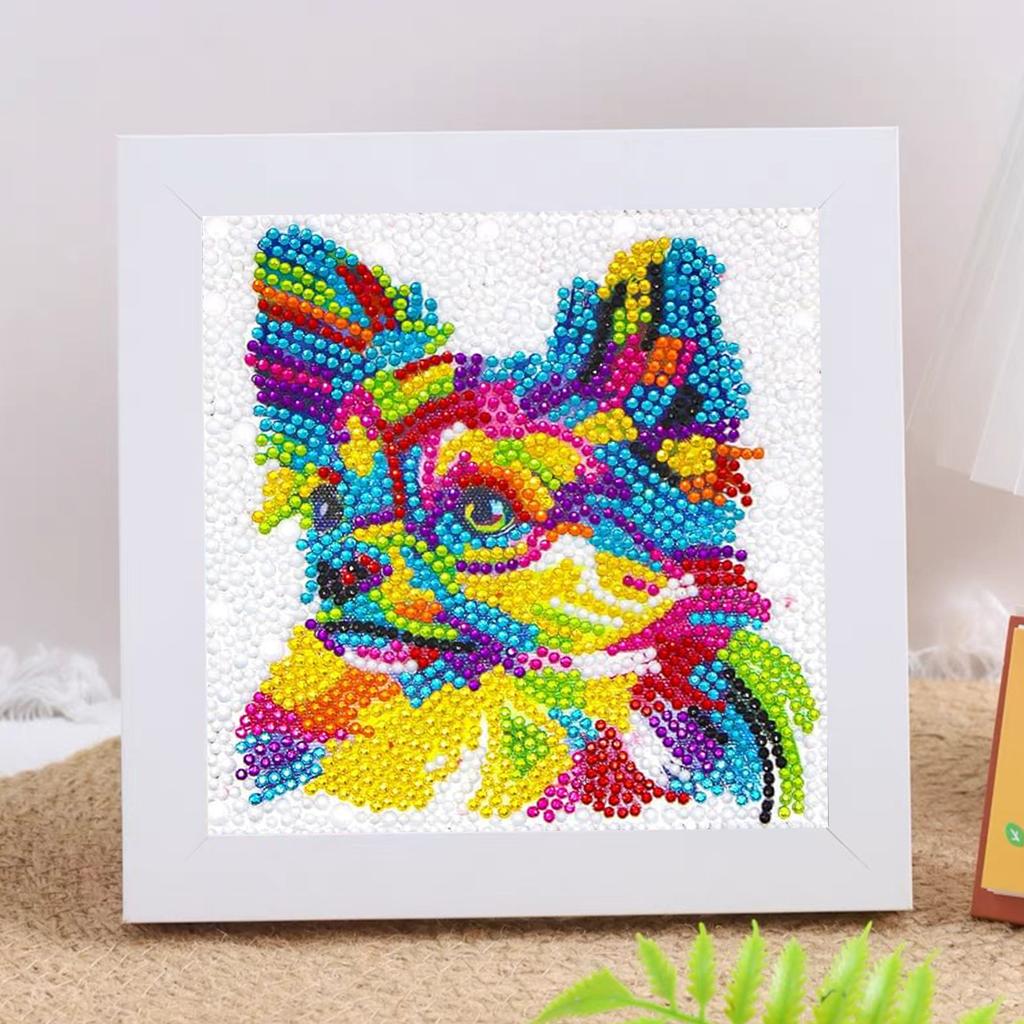 New Diy Diamond Painting Solid Wood Photo Frame Boxed Diamond Sticker Owl Cartoon Hand-Pasted Diamond Painting