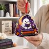 7pcs Halloween Reading Ghost Acrylic Hanging Ornament Library Bookshelf Pendant Reading Corner Decor Holiday Gift for Book Lovers