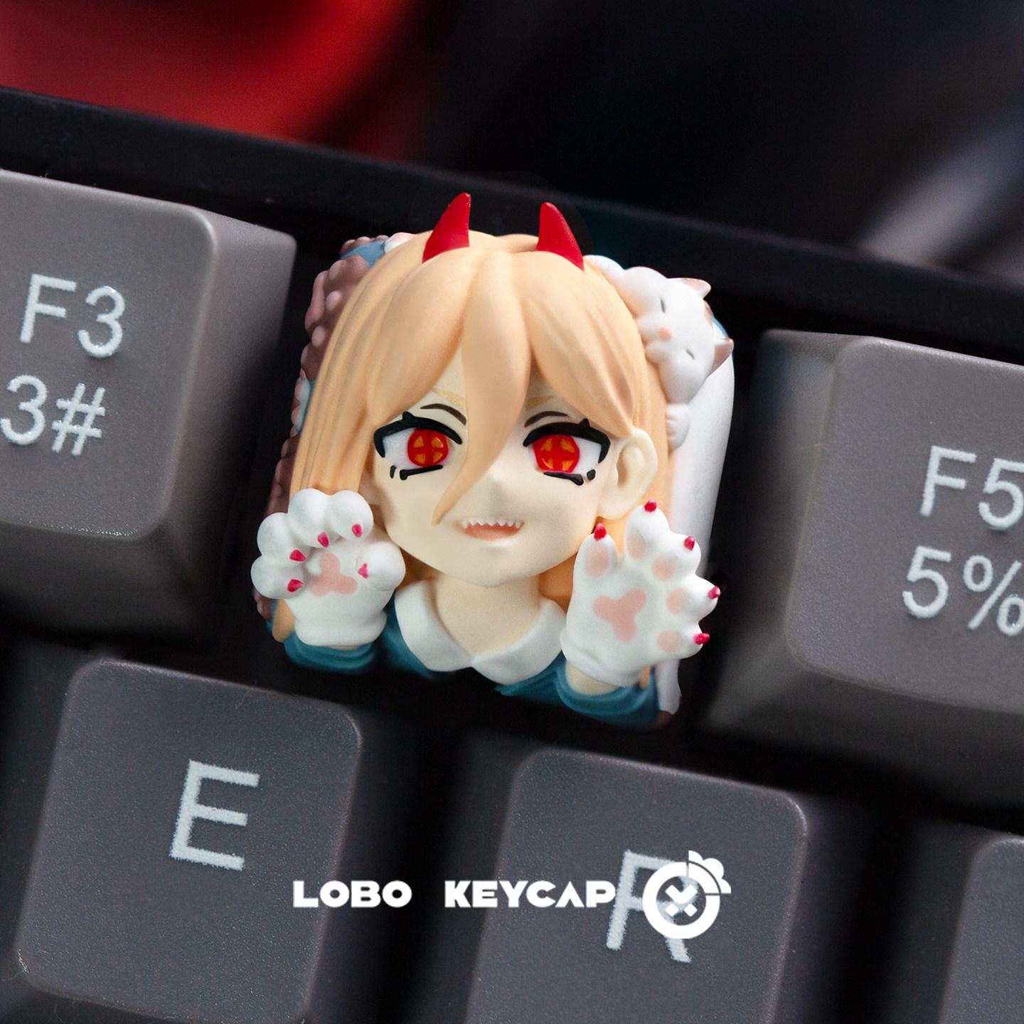 

Chainsaw Man Renee Pava Keycaps Single Cute Resin Mechanical Keyboard Keycaps Esc Present For Kids Anime Peripherals