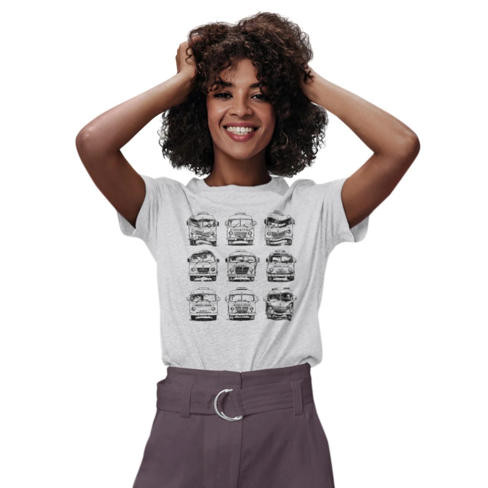 Campervans Pop Art Style Hand Printed T-Shirt Nine Vans S