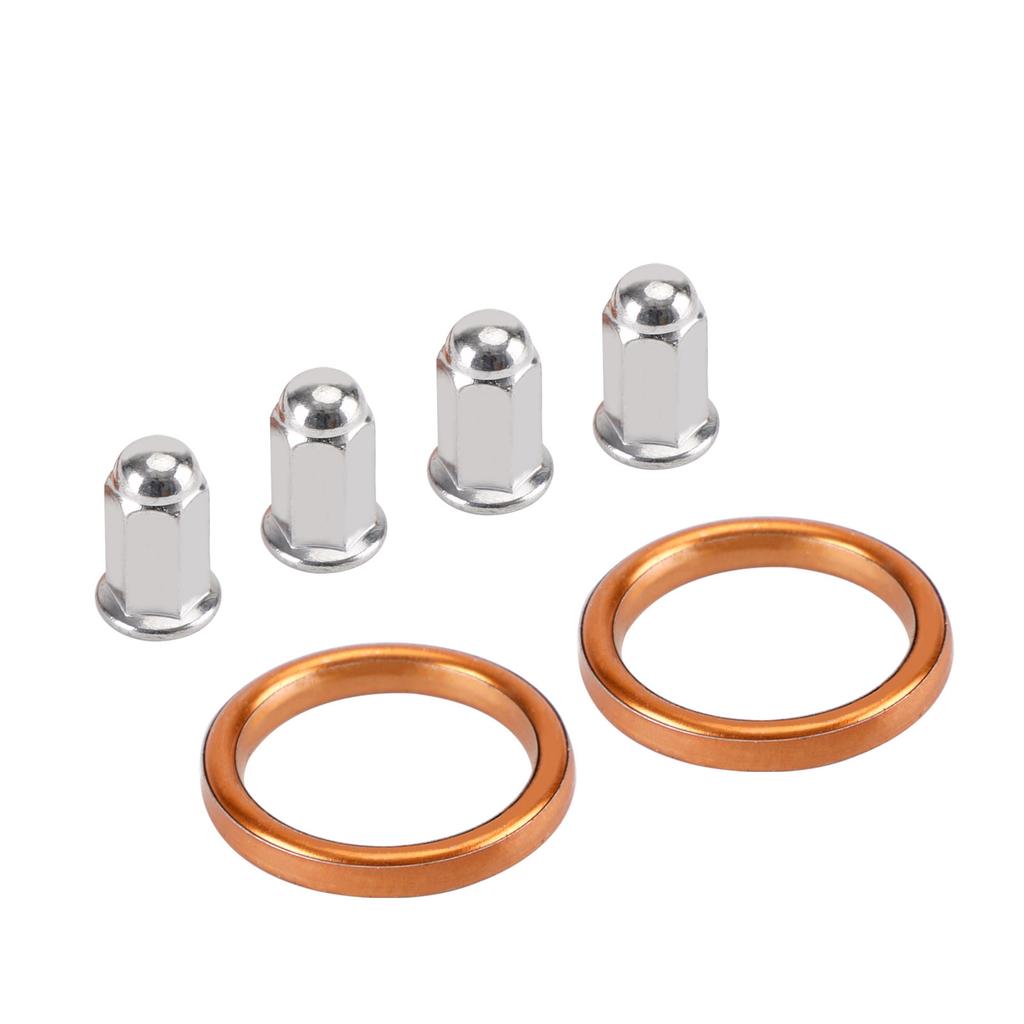 2 Exhaust Gaskets & 4 Cap Nuts For Honda CB/CL160/175/200 XL/XR250/350/500/600