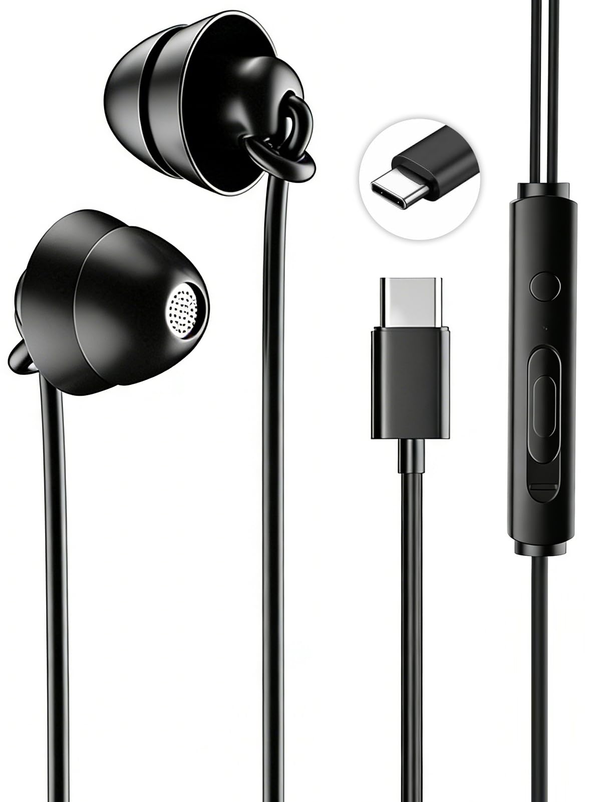 

ZHLIFONA for Wired Sleep Earphones with Compatible with iPhone and No Pressure on Noise Suitable for and Compatible with [Suitable Sleeping] Type-C
