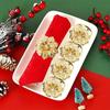 Elegant 4 Pcs Hotel Napkin Rings Metal Petal Napkin Buckle Wedding Tableware Delicate Mouth Cloth Ring for Fine Dining