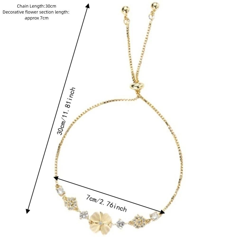 Delicate Adjustable Bracelet Gold Color Lucky Bracelet Four-leaf Clover Bracelet  Jewelry Gift
