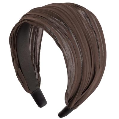 MEIDAI Comfortabele Turban Hoofdband voor Breed Haar Comfortabel Lint Effen Slank Makend Verbergt Grijs en Mooie Hoofdband voor 1 Volwassenen, Sjaal, Haarband,