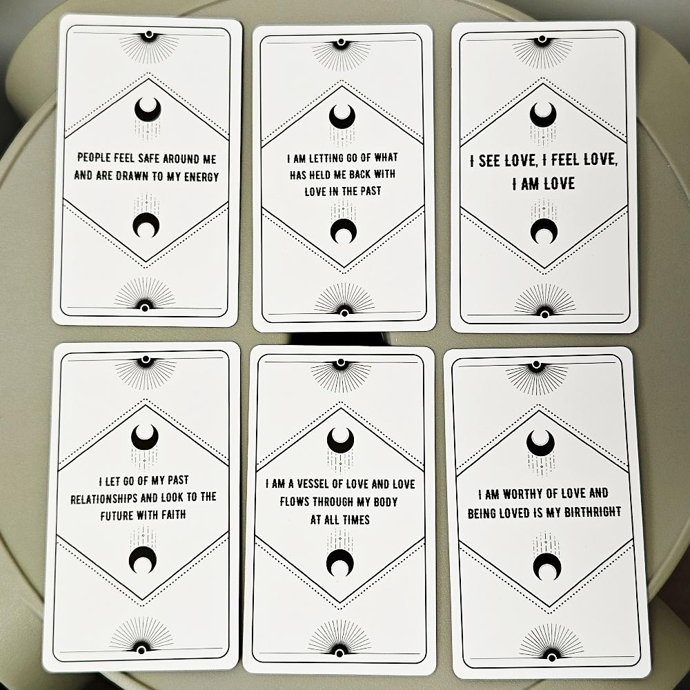 Manifesting Love Affirmation Cards 10.3*6cm - Affirmation Deck To Manifest Your Soulmate & Attract Love 54 Pcs Cards