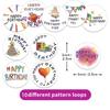 Crayon Happy Birthday Roll Stickers - 500 Sheets for Journals, Envelopes, and Decorations