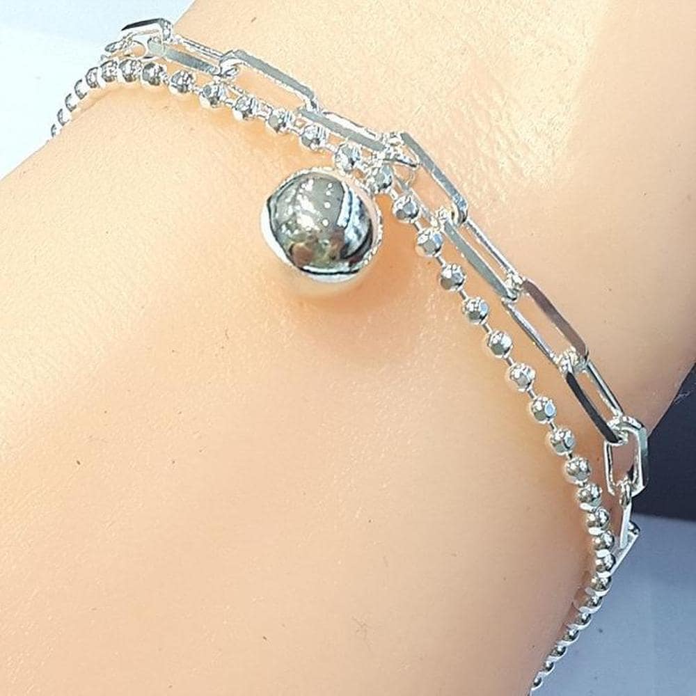 

[Bluek] 925 Silver Sterling Silver Bracelet 230407-19 Drops (S9976592)