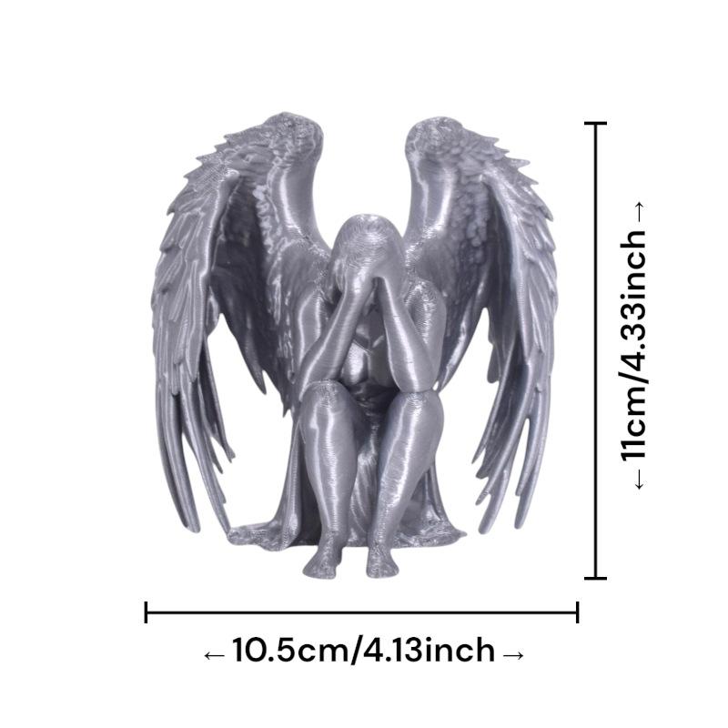 

3D Printed Weeping Angel Toy Simulation Angel Model Statue Halloween Home Decor Office Collection Ornaments Birthday Gift