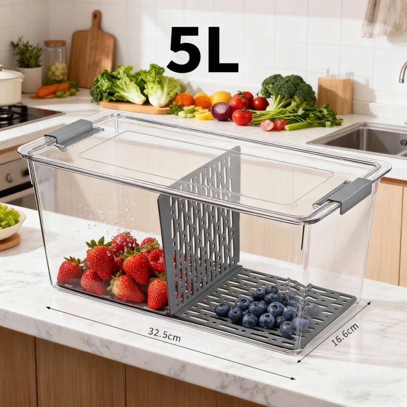 Ru Han Segmented Drainable Food Storage Container