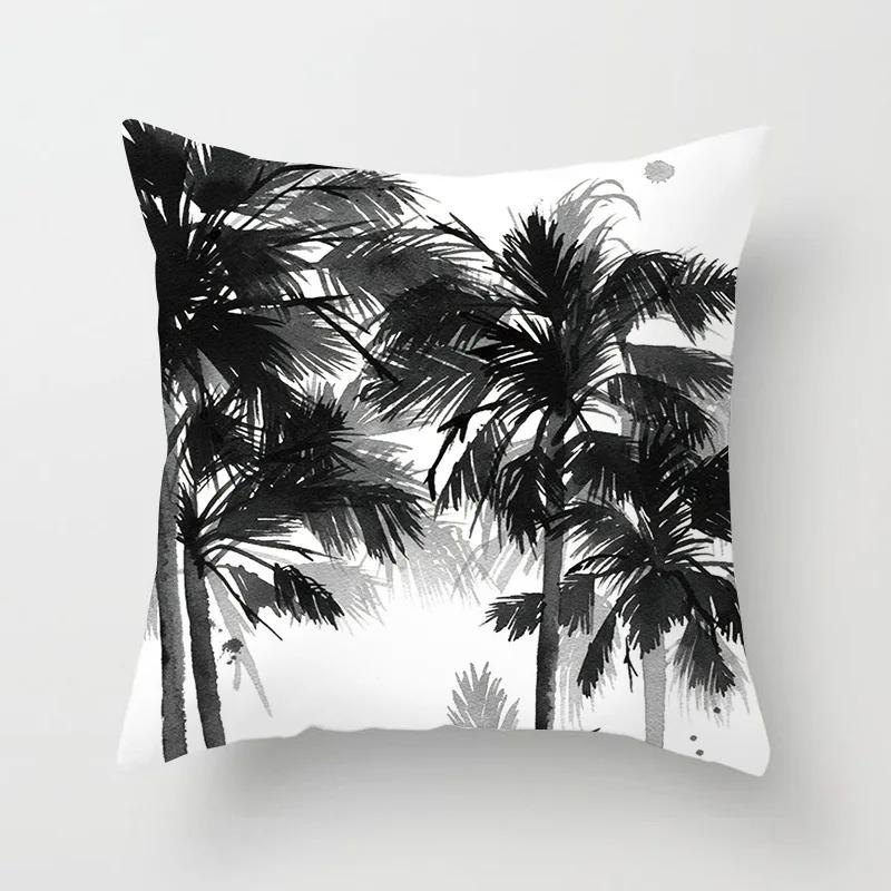 Simple Black and White Pattern Pillowcase Office Living Room Car Ornaments Home Pillowcase