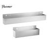 Restaurant Alcohol Display Shelf Stainless Steel Wall Mounted Liquor Bottle Rack, Single Row Drink Rail Kitchen Wine Holder Shelf, Compact Silver Rack