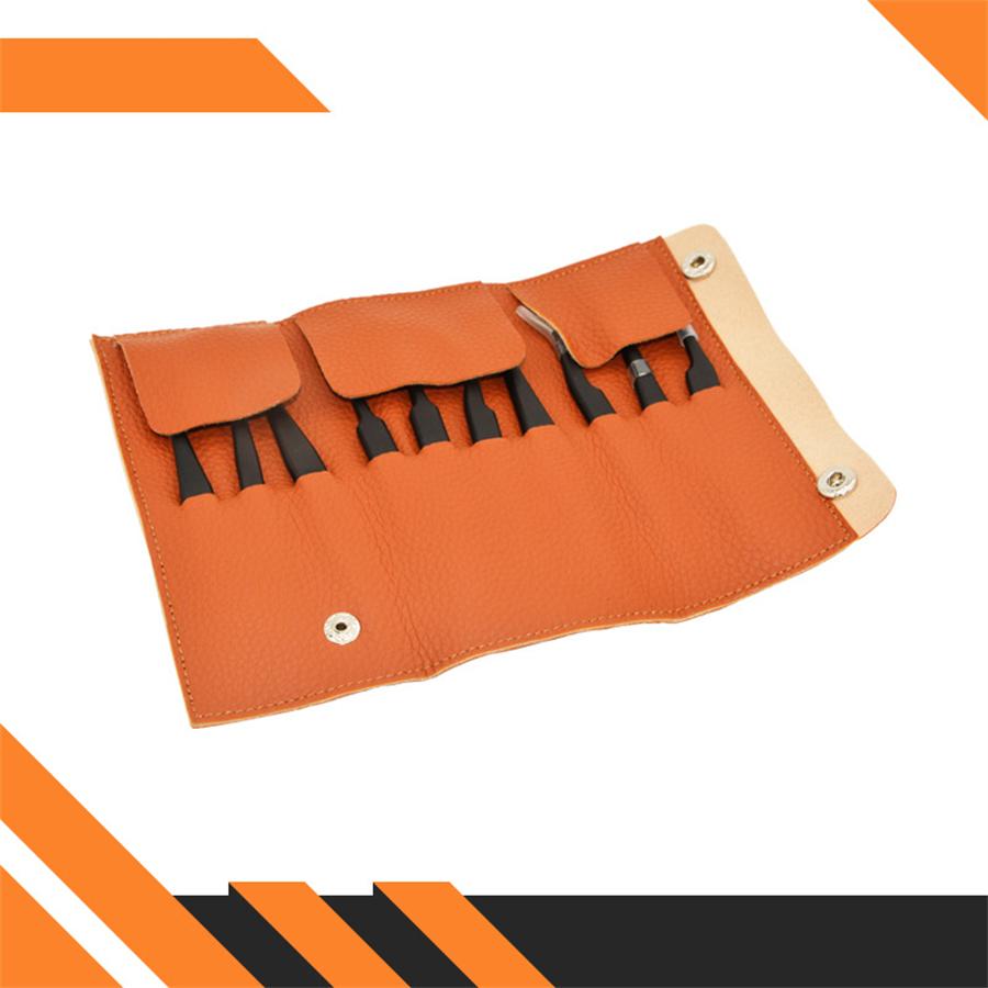10-teiliges Präzisions-Antistatik-Pinzetten-Set aus Edelstahl mit Ledertasche Wartungswerkzeuge Professionell Gerade gebogen ESD Beauty-Set