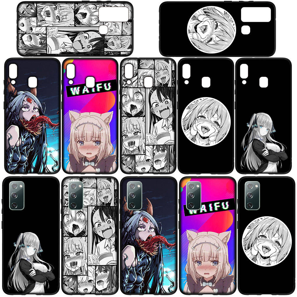 Hülle für Samsung Galaxy S25 S24 S23 iPhone 16 15 Xiaomi Redmi Note 14 13 12 16E 11 Pro OPPO Moto Huawei Ahegao Hentai Manga Harajuku Anime Girl Cover